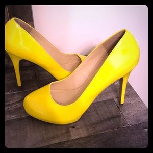 Patent yellow Michael Antonio heels
